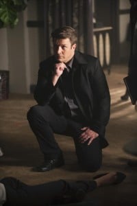  Castle Preview: Castle, P.I. (Season 7 Episode 11) CASTLE - "Castle, P.I." - After being forbidden to work with Kate Beckett or the 12th Precinct, Castle obtains a P.I. license and shows up unannounced at Beckett's crime scene, hoping to investigate alongside her as a private eye. But things don't go as Castle had planned, on "Castle," MONDAY, JANUARY 12 (10:01-11:00 p.m., ET) on the ABC Television Network. (ABC/Colleen Hayes)
NATHAN FILLION