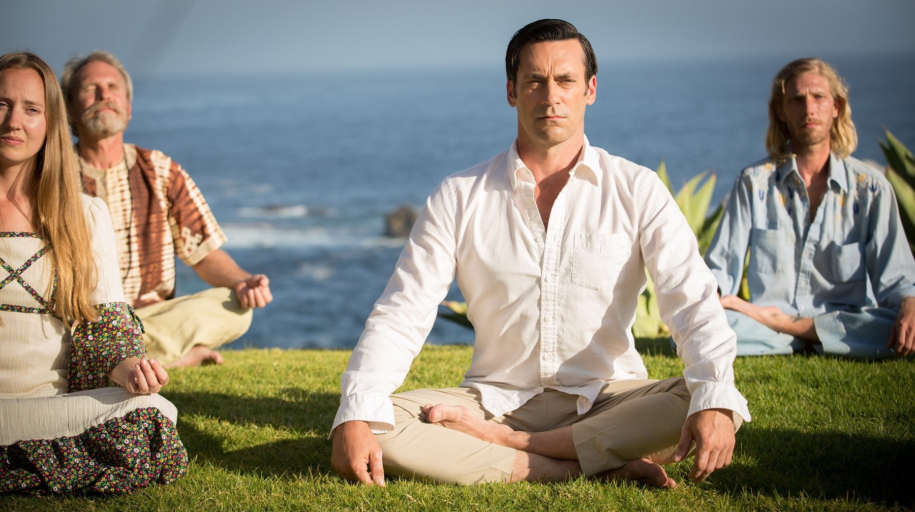 Jon Hamm as Don Draper, Mad Men Series Finale | Tell-Tale TV Jon Hamm as Don Draper, Mad Men Series Finale