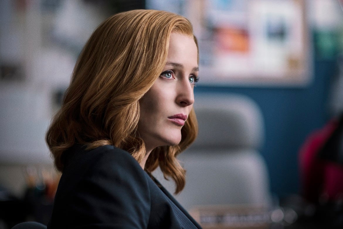 Gillian Anderson on The X-Files | Tell-Tale TV THE X-FILES: Gillian Anderson in the "Founder's Mutation season premiere, part two, episode of THE X-FILES airing Monday, Jan. 25 (8:00-9:00 PM ET/PT) on FOX. ©2016 Fox Broadcasting Co. Cr: Ed Araquel/FOX