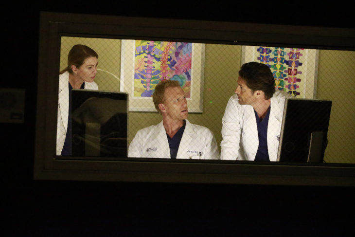 GREY'S ANATOMY - "Falling Slowly" - Alex tries to do the right thing but still cant catch a break. Jackson and April adjust to their "new normal" with the baby. While Meredith and Nathan establish what's going on between them, Amelia questions the state of her relationship with Owen, on "Grey's Anatomy," THURSDAY, OCTOBER 13 (8:00-9:00 p.m. EDT), on the ABC Television Network. (ABC/Mitch Haaseth)