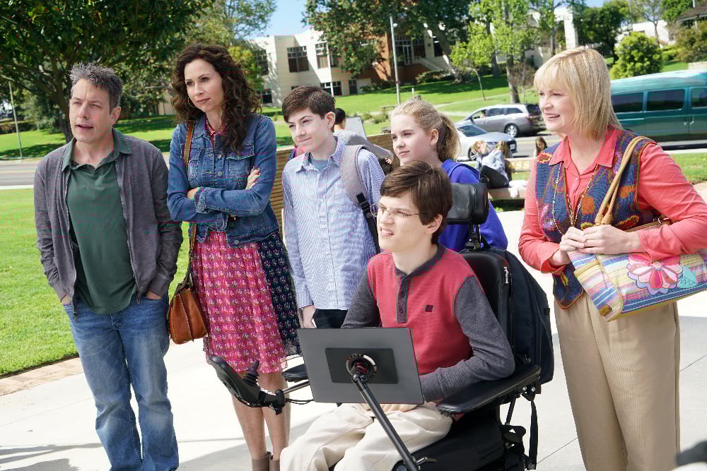 SPEECHLESS- "Pilot" - Maya DiMeo moves her family to a new, upscale school district when she finds the perfect situation for her eldest son, JJ, who has cerebral palsy. While JJ and daughter Dylan are thrilled with the move, middle son Ray is frustrated by the family's tendencies to constantly move, since he feels his needs are second to JJ Soon, Maya realizes it is not the right situation for JJ and attempts to uproot the family again. But JJ connects with Kenneth, the school's groundskeeper, and asks him to step in as a his caregiver, and Ray manages to convince Maya to give the school another chance, on the series premiere "Speechless" WEDNESDAY, SEPTEMBER 21 (8:30-9:00 p.m. EDT), on the ABC Television Network. (ABC/Adam Taylor) The 2017 Tell-Tale TV Awards: Comedy, Musical, and Reality Categories (Final Round) SPEECHLESS- "Pilot" - Maya DiMeo moves her family to a new, upscale school district when she finds the perfect situation for her eldest son, JJ, who has cerebral palsy. While JJ and daughter Dylan are thrilled with the move, middle son Ray is frustrated by the family's tendencies to constantly move, since he feels his needs are second to JJ Soon, Maya realizes it is not the right situation for JJ and attempts to uproot the family again. But JJ connects with Kenneth, the school's groundskeeper, and asks him to step in as a his caregiver, and Ray manages to convince Maya to give the school another chance, on the series premiere "Speechless" WEDNESDAY, SEPTEMBER 21 (8:30-9:00 p.m. EDT), on the ABC Television Network. (ABC/Adam Taylor)
