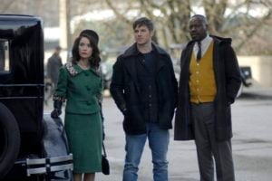 TIMELESS -- "Public Enemy No. 1" Episode 114 -- Pictured: (l-r) Abigail Spencer as Lucy Preston, Matt Lanter as Wyatt Logan, Malcolm Barrett as Rufus Carlin -- (Photo by: Sergei Bachlakov/NBC) Vote for Your Favorites! The 2017 Tell-Tale TV Awards: Drama and Sci-fi / Fantasy Categories (Round Two) 