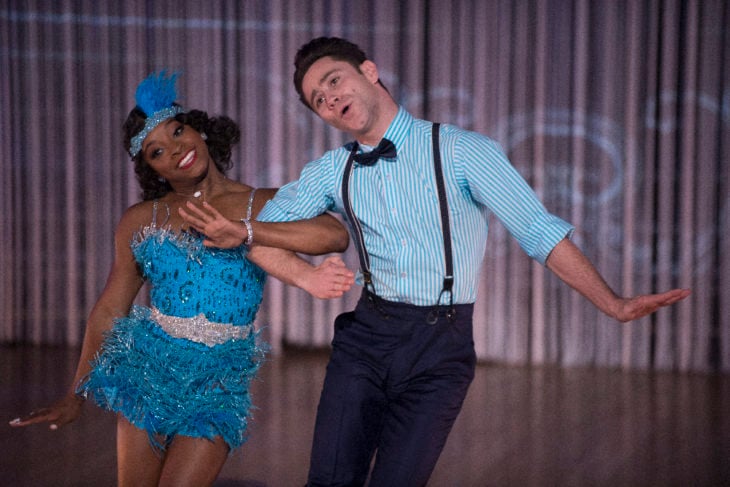 DANCING WITH THE STARS - "Episode 2407" - The seven remaining couples are presented with an all-new challenge, as they dance to celebrate "A Night at the Movies." One couple will receive immunity; the remaining couples will compete in a Dance-Off; and a double elimination will take place at the end of the night, on "Dancing with the Stars," live, MONDAY, MAY 1 (8:00-10:01 p.m. EDT), on The ABC Television Network. (ABC/Eric McCandless)