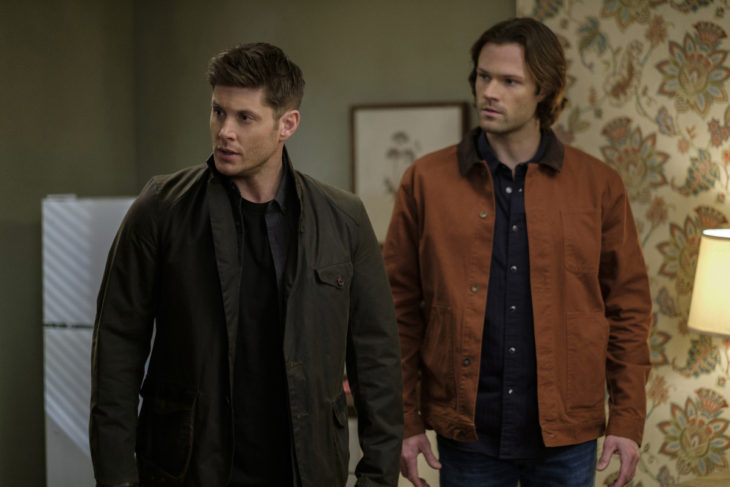 Supernatural --"The Future" -- SN1219a_0252.jpg -- Pictured (L-R): Jensen Ackles as Dean and Jared Padalecki as Sam -- Photo: Robert Falconer/The CW -- ÃÂ© 2017 The CW Network, LLC. All Rights Reserved