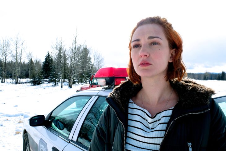 WYNONNA EARP -- "Everybody Knows" Episode 207 -- Pictured: Katherine Barrell as Officer Nicole Haught -- (Photo by: Michelle Faye/Wynonna Earp Season 2, Inc./Syfy)