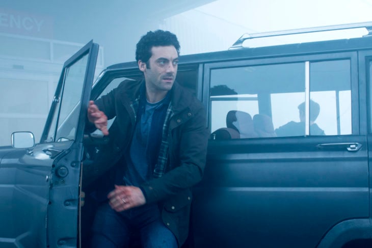 Kevin (Morgan Spector) rushes to get his friend Bryant Hunt to the hospital after being shot on Spike TV's THE MIST, based on a story by Stephen King. Episode 5 of THE MIST premieres on Thursday, July 20 at 10 PM, ET/PT.