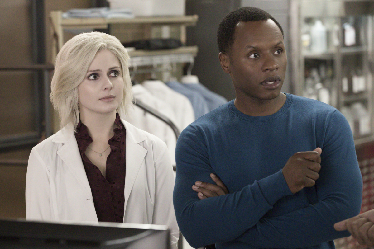 iZombie -- "Wag the Tongue Slowly" -- Image Number: ZMB304b_0079.jpg -- Pictured (L-R): Rose McIver as Liv and Malcolm Goodwin as Clive -- Photo: Jack Rowand/The CW -- ÃÂ© 2017 The CW Network, LLC. All Rights Reserved.