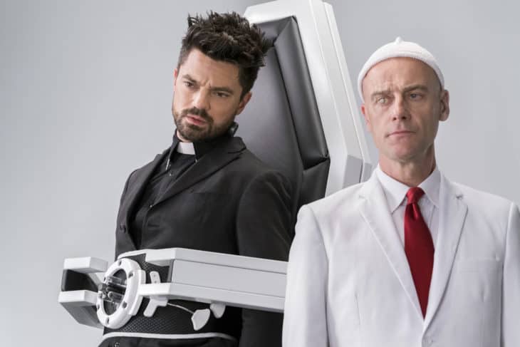Preacher Season 3 Episode 8 - Pip Torrens as Herr Starr, Dominic Cooper as Jesse Custer Preview — Preacher Season 3 Episode 8: The Tom/Brady Preacher Season 3 Episode 8 - Pip Torrens as Herr Starr, Dominic Cooper as Jesse Custer