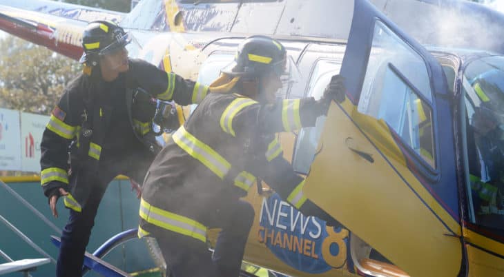 9-1-1 Season 2 Episode 6 - Oliver Stark as Evan 'Buck' Buckley and Peter Krause as Bobby Nash Preview — 9-1-1 Season 2 Episode 6: Dosed 9-1-1 Season 2 Episode 6 - Oliver Stark as Evan 'Buck' Buckley and Peter Krause as Bobby Nash