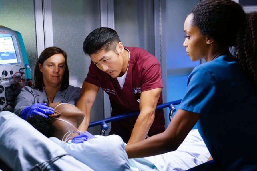 Chicago Med Season 4 Episode 6 Brian Tee as Dr. Ethan Choi, Yaya DaCosta as April Sexton