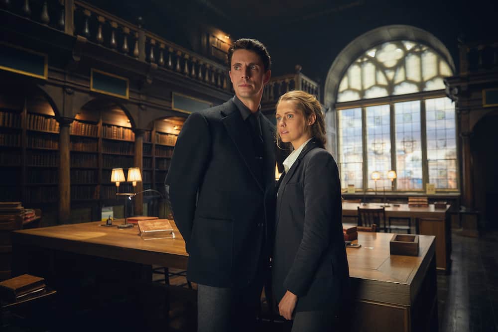 A Discovery of Witches Season 1 - Matthew Goode as Matthew Clairmont and Teresa Palmer as Diana Bishop The 2019 Tell-Tale TV Awards: Results! One Day at a Time, SEAL Team, Killing Eve, Shadowhunters, and Queer Eye Among Winners A Discovery of Witches Season 1 - Matthew Goode as Matthew Clairmont and Teresa Palmer as Diana Bishop