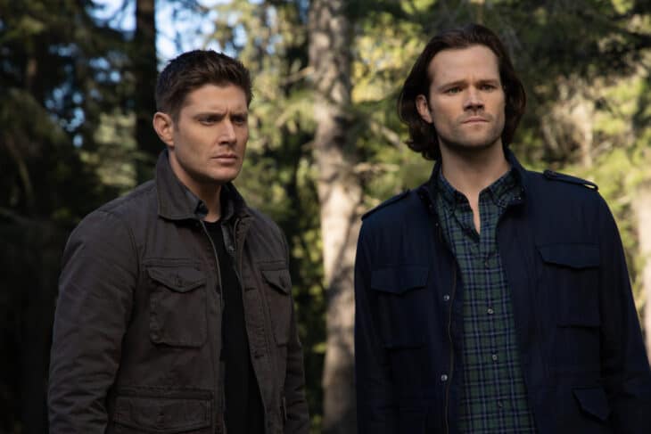 Supernatural Season 14 Episode 20 - Jensen Ackles as Dean and Jared Padalecki as Sam Supernatural Will Return to The CW in October for its Final Goodbye Supernatural Season 14 Episode 20 - Jensen Ackles as Dean and Jared Padalecki as Sam