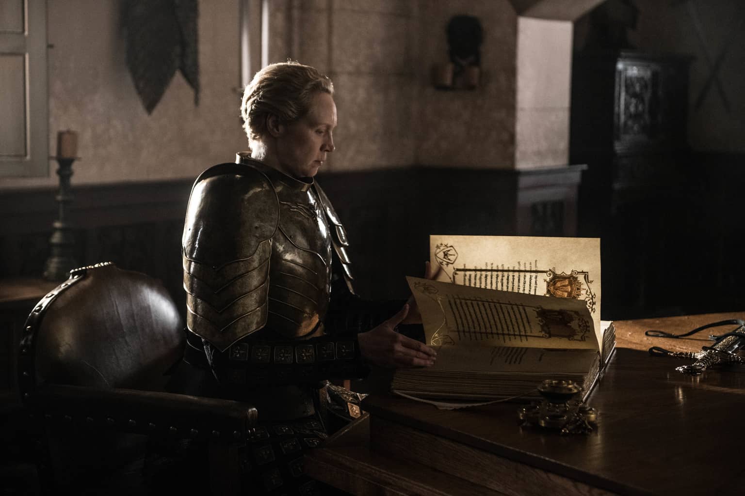 Game of Thrones Season 8, episode 6/series finale (debut 5/19/19): Gwendoline Christie. photo: Helen Sloan/HBO