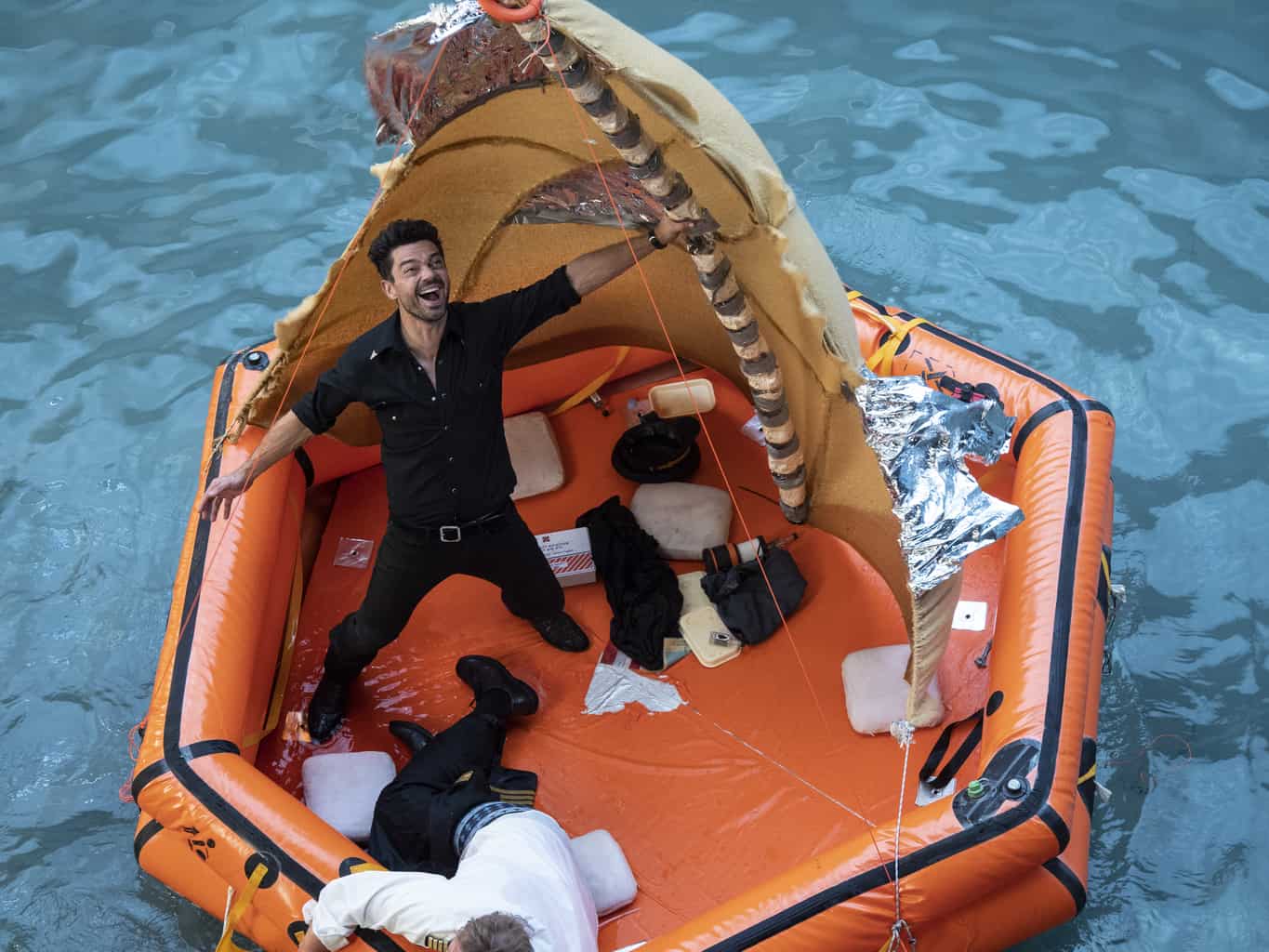 Preacher Season 4 Episode 4 - Dominic Cooper as Jesse Custer, Ditch Davey as Pilot Steve