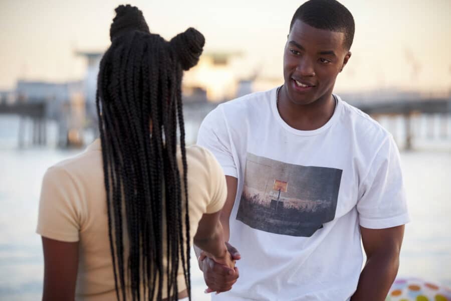 All American Season 2 Episode 1 - Kayla Smith as Rochelle and Daniel Ezra as Spencer All American Review: Hustle And Motivate (Season 2 Episode 1) | Tell-Tale TV All American Season 2 Episode 1 - Kayla Smith as Rochelle and Daniel Ezra as Spencer