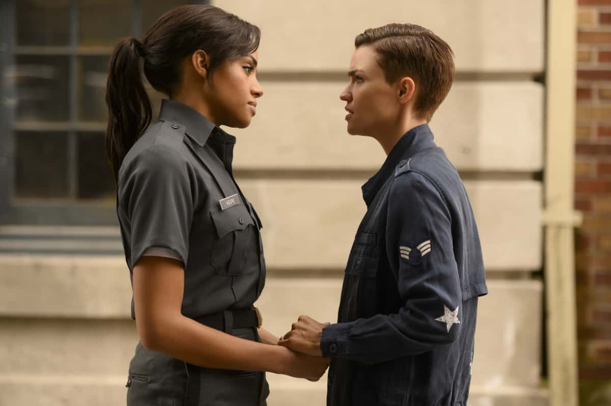 Batwoman Season 1 Episode 1 - Meagan Tandy as Sophie Moore and Ruby Rose as Kate Kane Preview — Batwoman Season 1 Episode 1 (Series Premiere) Batwoman Season 1 Episode 1 - Meagan Tandy as Sophie Moore and Ruby Rose as Kate Kane