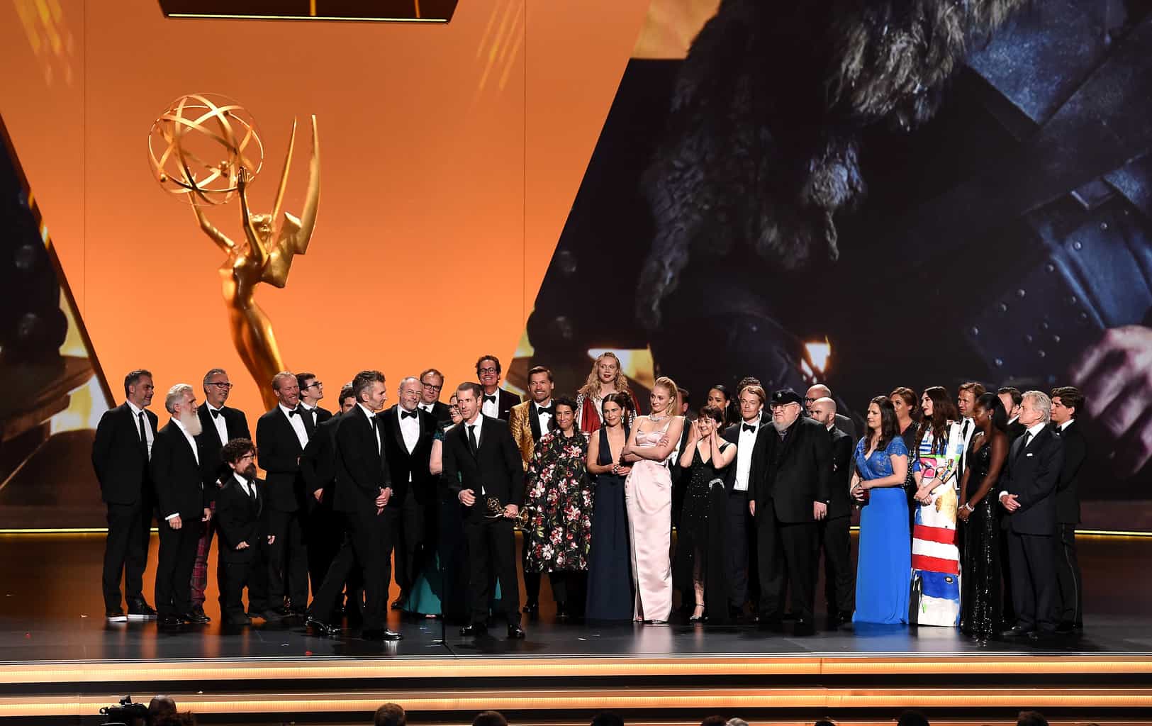 Executive Producers David Benioff and D.B. Weiss and the cast of Game of Thrones accept the award for Best Drama Series onstage during the 71ST PRIMETIME EMMY® AWARDS | Tell-Tale TV FM2_6977
