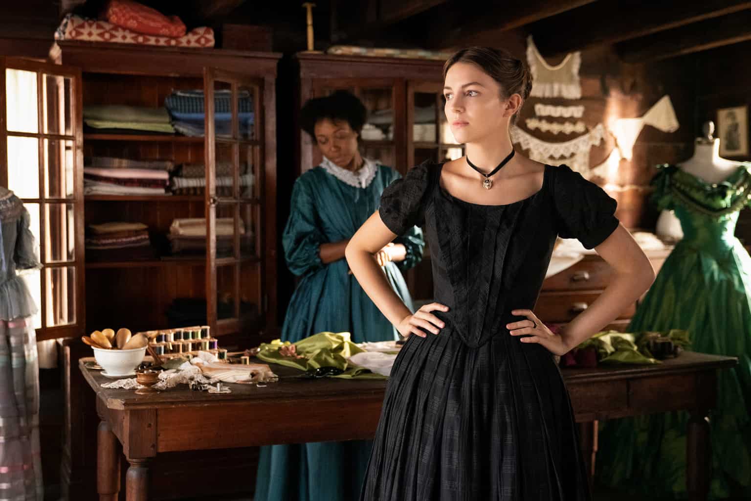 Ella Hunt in “Dickinson,” premiering November 1 on Apple TV+. | Tell-Tale TV Ella Hunt in “Dickinson,” premiering November 1 on Apple TV+.