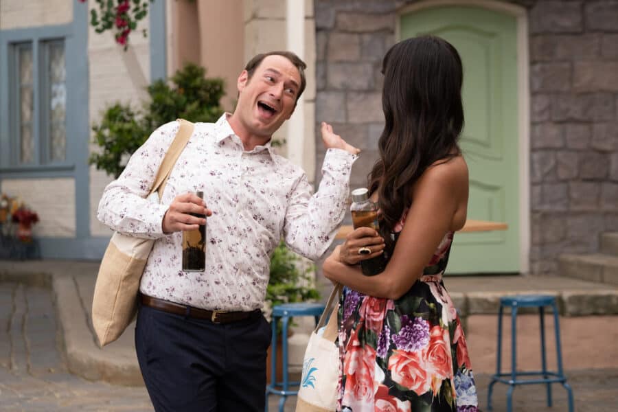 The Good Place Season 4 Episode 3 - Brandon Scott Jones as John, Jameela Jamil as Tahani