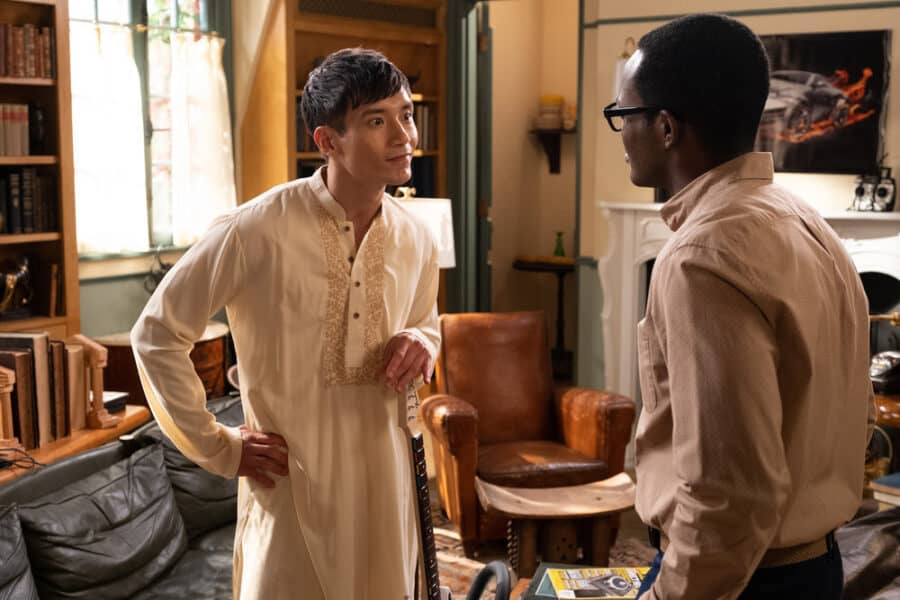 The Good Place Season 4 Episode 3 - Manny Jacinto as Jason, William Jackson Harper as Chidi