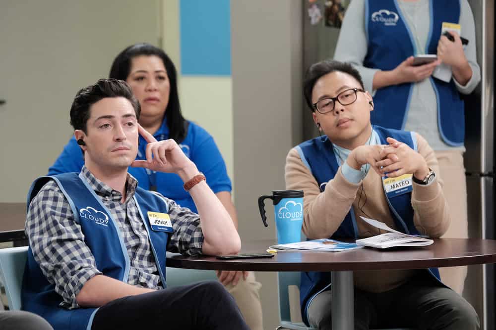 Superstore Season 5 Episode 3 - Ben Feldman as Jonah, Kaliko Kauahu as Sandra, Nico Santos as Mateo