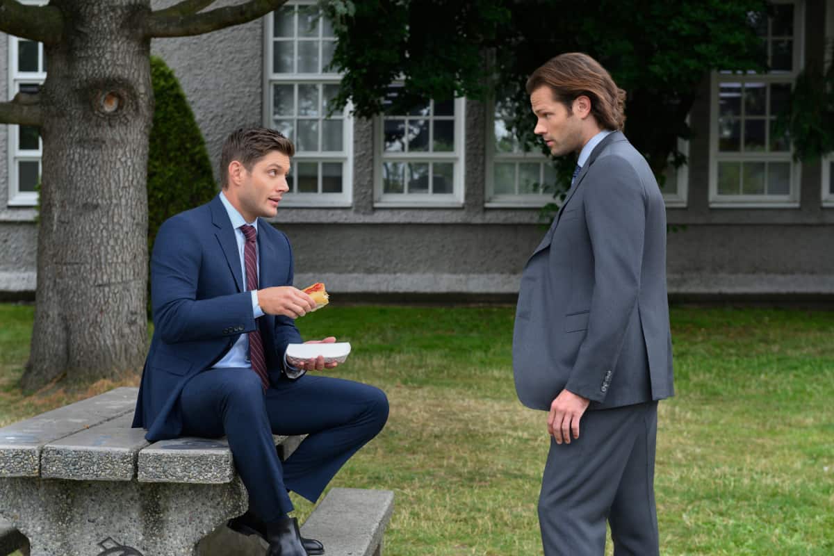 Supernatural Season 15 Episode 1 - Jensen Ackles as Dean and Jared Padalecki as Sam | Tell-Tale TV Supernatural Season 15 Episode 1 - Jensen Ackles as Dean and Jared Padalecki as Sam