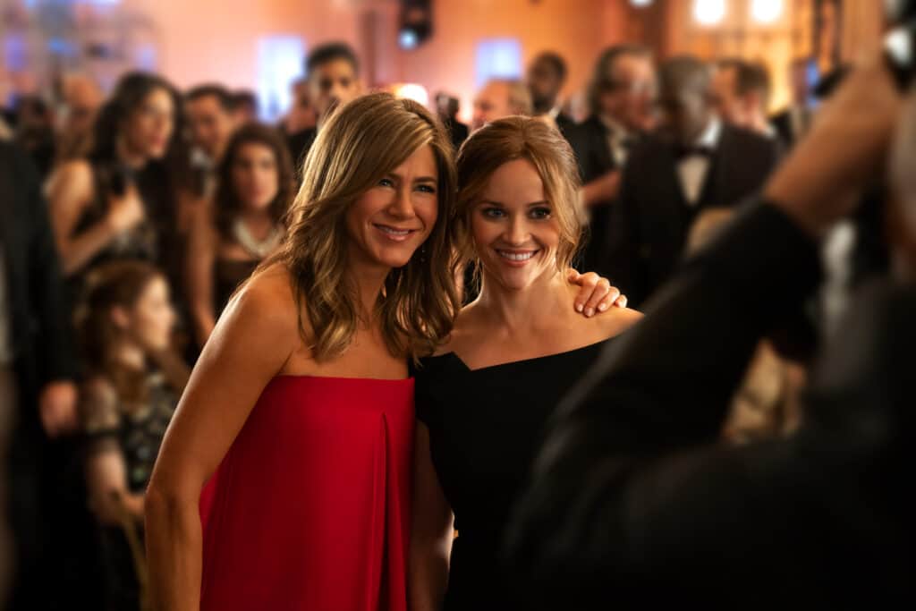 Jennifer Aniston and Reese Witherspoon - The Morning Show - Courtesy of Apple TV+ | Tell-Tale TV Jennifer Aniston and Reese Witherspoon - The Morning Show - Courtesy of Apple TV+