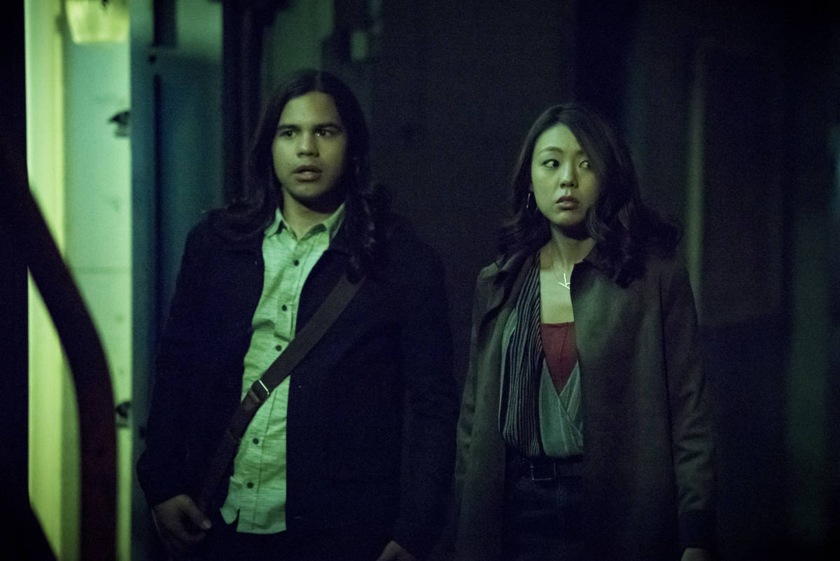The Flash Season 6 Episode 5 - Carlos Valdes as Cisco Ramon and Victoria Park as Kamilla | Tell-Tale TV The Flash Season 6 Episode 5 - Carlos Valdes as Cisco Ramon and Victoria Park as Kamilla