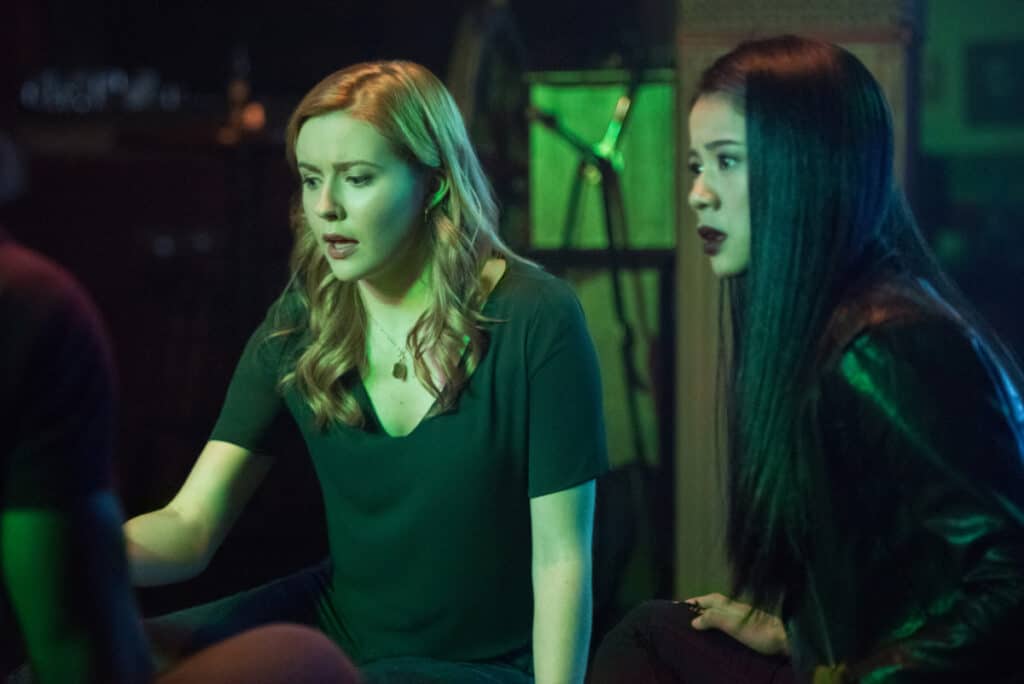 Nancy Drew Season 1 Episode 7 - Kennedy McMann as Nancy and Leah Lewis as George | Tell-Tale TV NCD107b_0122r