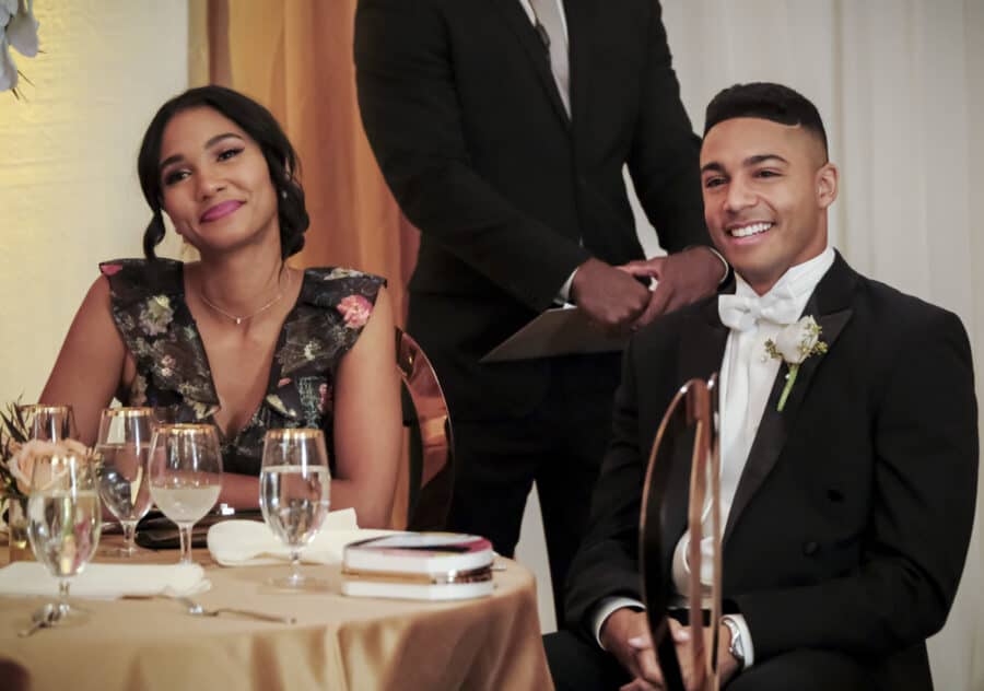 All American Season 2 Episode 10 - Greta Onieogou as Layla and Michael Evans Behling as Jordan | Tell-Tale TV All American Season 2 Episode 10 - Greta Onieogou as Layla and Michael Evans Behling as Jordan