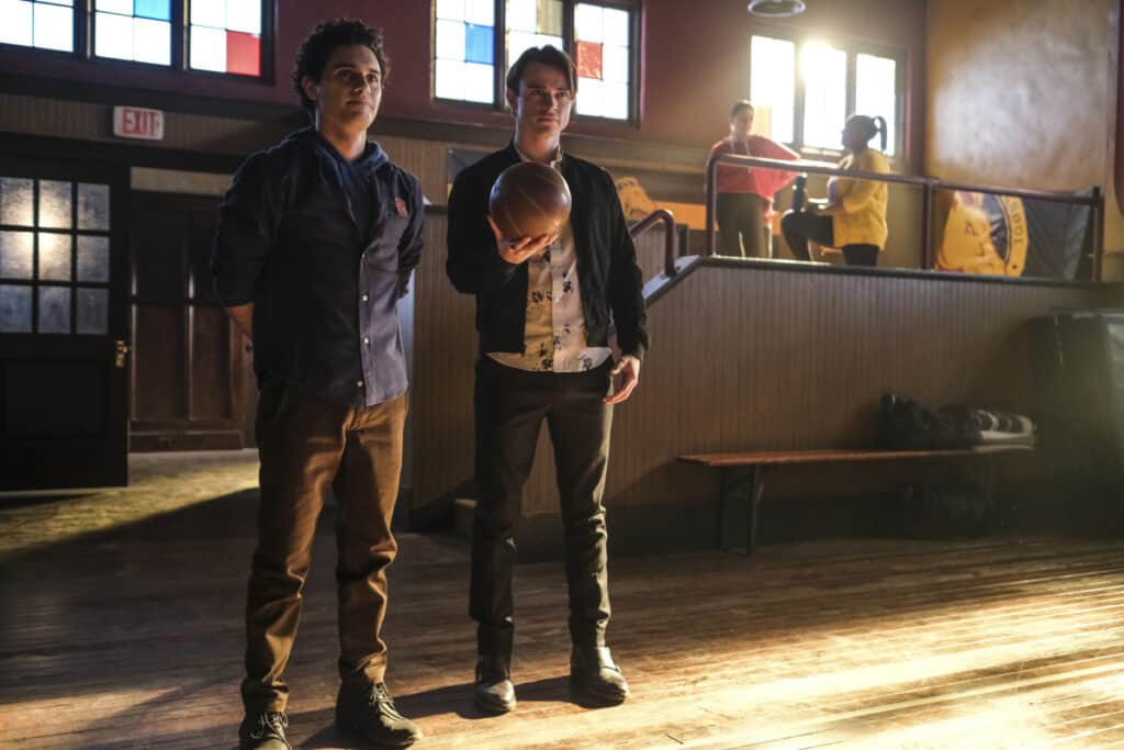 Legacies Season 2 Episode 9 - Aria Shahghasemi as Landon and Thomas Doherty as Sebastian