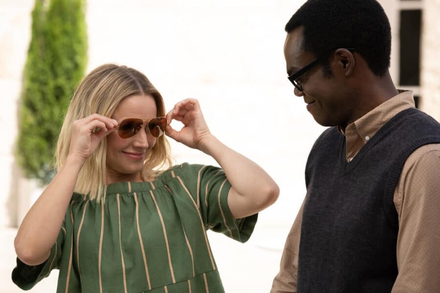 The Good Place Season 4 Episode 12 - Kristin Bell as Eleanor, William Jackson Harper as Chidi