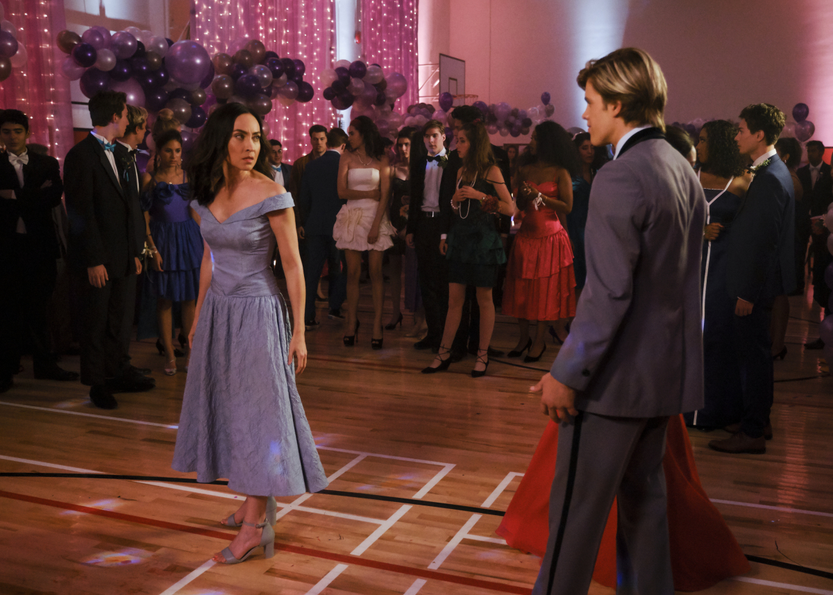 Legends Of Tomorrow Season 5 Episode 4, "Slay Anything" Pictured (L-R): Courtney Ford as Nora Darhk and Samuel Braun as Young Brad