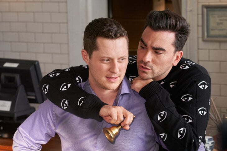 Schitt's Creek Season 6 Episode 9 - Patrick (Noah Reid), David (Dan Levy)