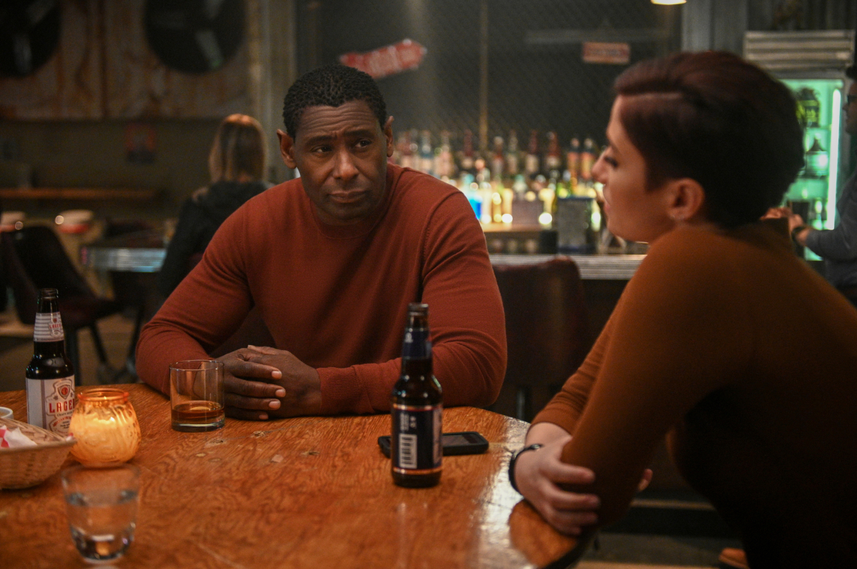 Supergirl Season 5 Episode 12, "Back From The Future: Part 2" Pictured (L-R): David Harewood as Hank Henshaw/JÕonn JÕonzz and Chyler Leigh as Alex Danvers