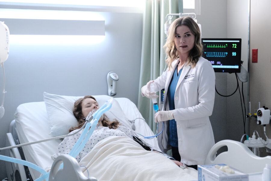 The Resident Season 3 Episode 16, "Reverse Cinderella" Pictured: L-R: Guest star Molly Kunz and Emily VanCamp | Tell-Tale TV The Resident Season 3 Episode 16, "Reverse Cinderella" Pictured: L-R: Guest star Molly Kunz and Emily VanCamp
