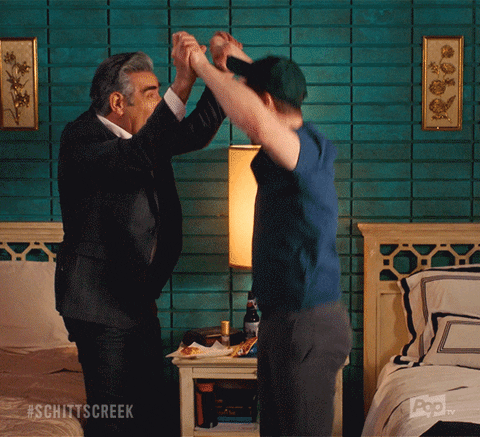 Schitt's Creek Season 6 Episode 7 - Patrick (Noah Reid), Johnny (Eugene Levy) | Tell-Tale TV Schitt's Creek Season 6 Episode 7 - "Moira Rosé"