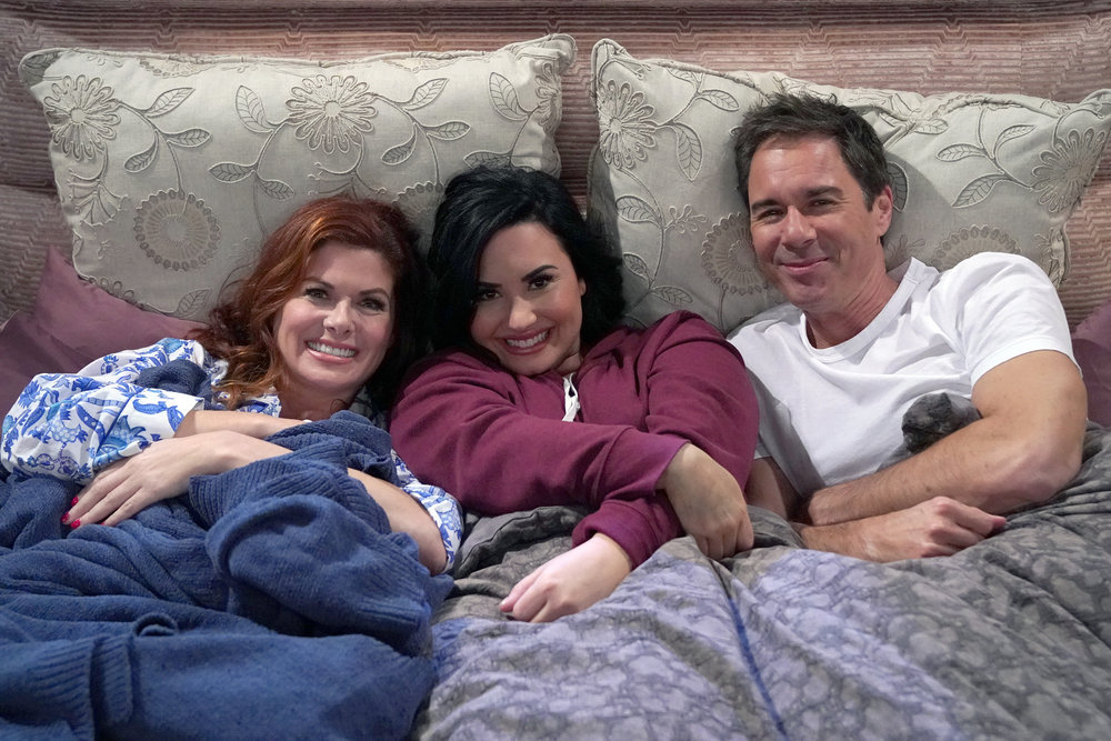 Will & Grace Season 3 Episode 13, "The Favourite" Pictured: (l-r) Debra Messing as Grace Adler, Demi Lovato as Jenny, Eric McCormack as Will Truman | Tell-Tale TV Will & Grace Season 3 Episode 13, "The Favourite" Pictured: (l-r) Debra Messing as Grace Adler, Demi Lovato as Jenny, Eric McCormack as Will Truman
