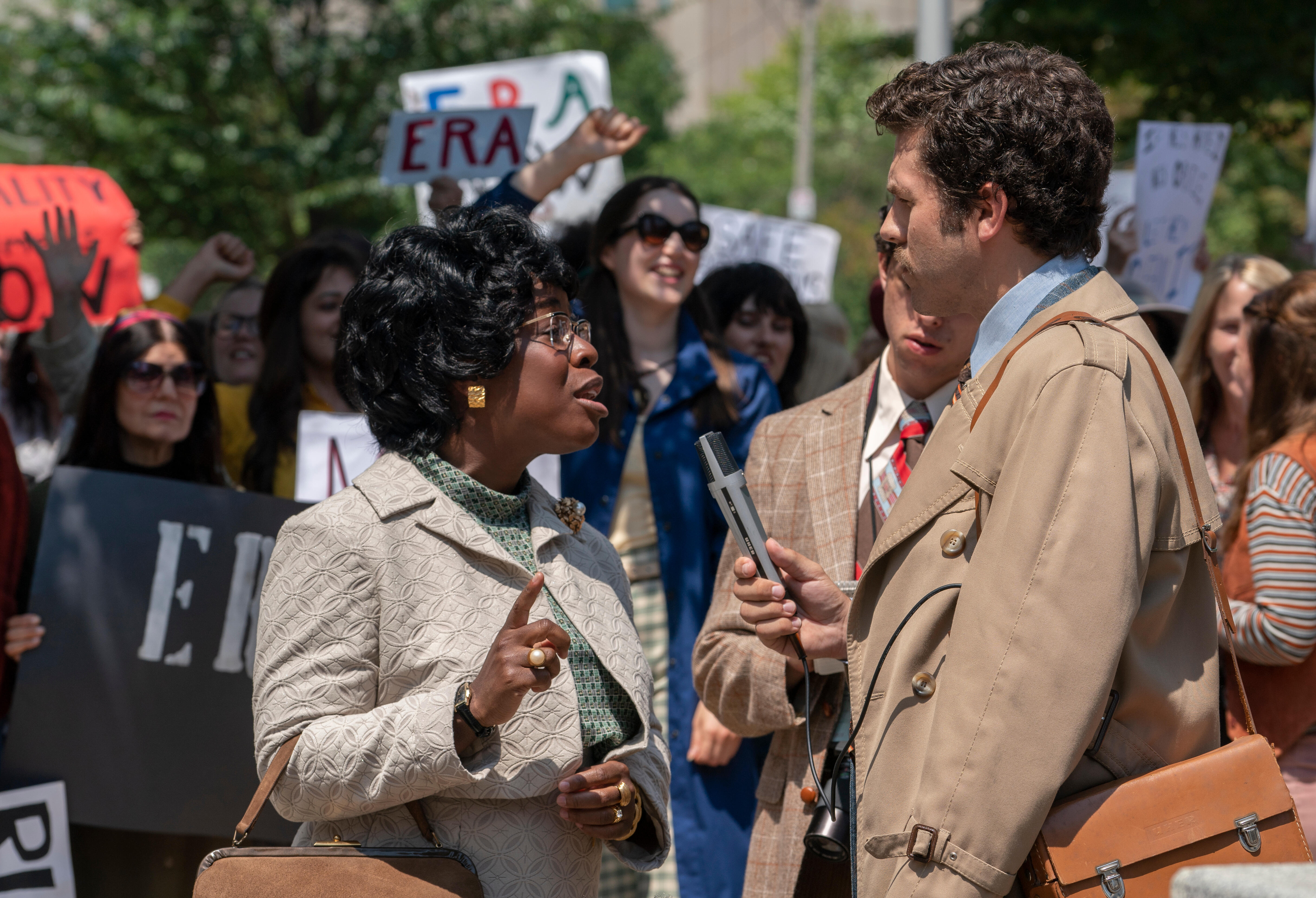 MRS. AMERICA — Pictured: Uzo Aduba as Shirley Chisholm. CR: Sabrina Lantos/FX Preview — Mrs. America Season 1 Episode 1: Phyllis