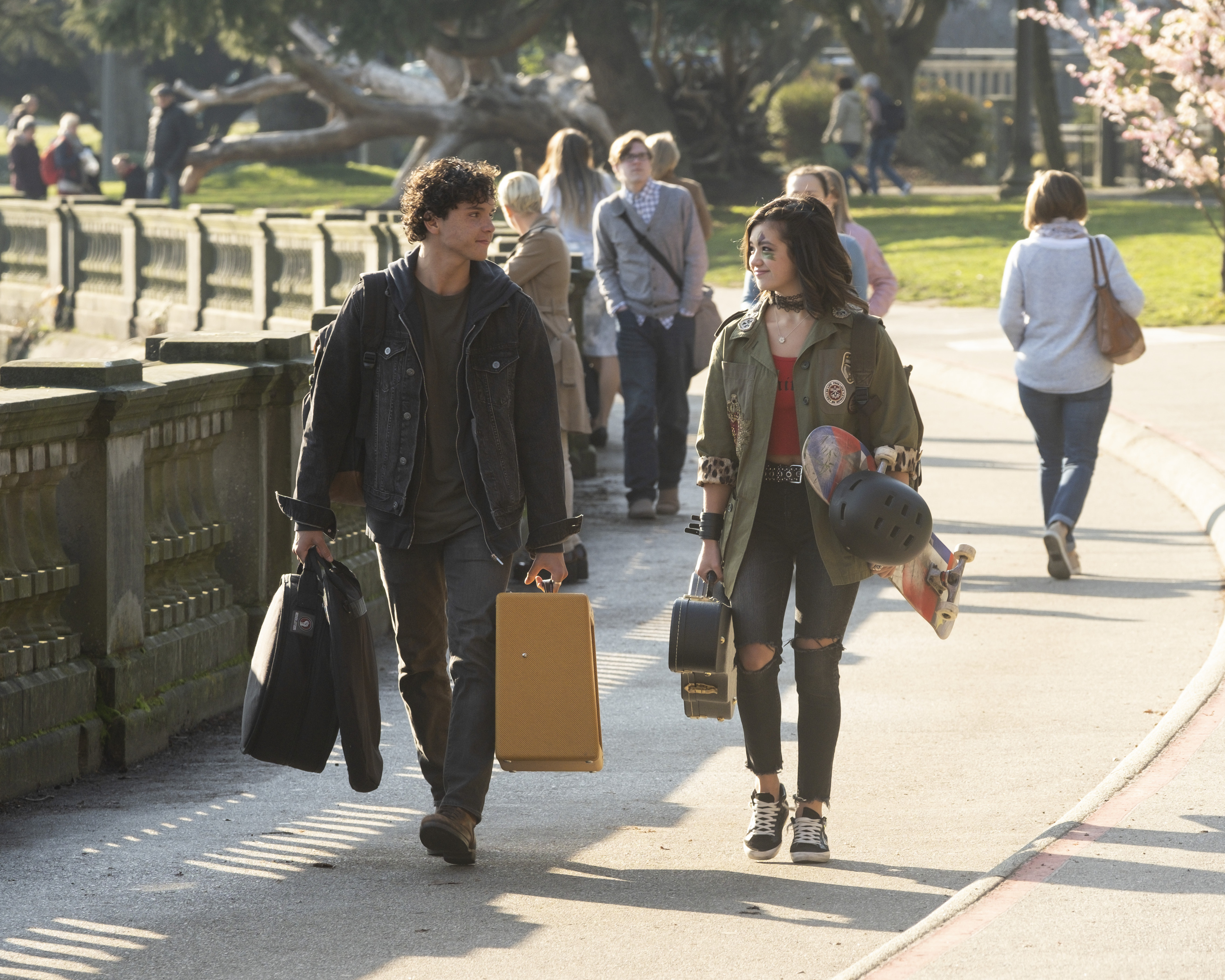 Secret Society of Second-Born Royals - Peyton Elizabeth Lee as Sam, Noah Lomax as Mike | Tell-Tale TV Secret Society of Second-Born Royals - Peyton Elizabeth Lee as Sam, Noah Lomax as Mike