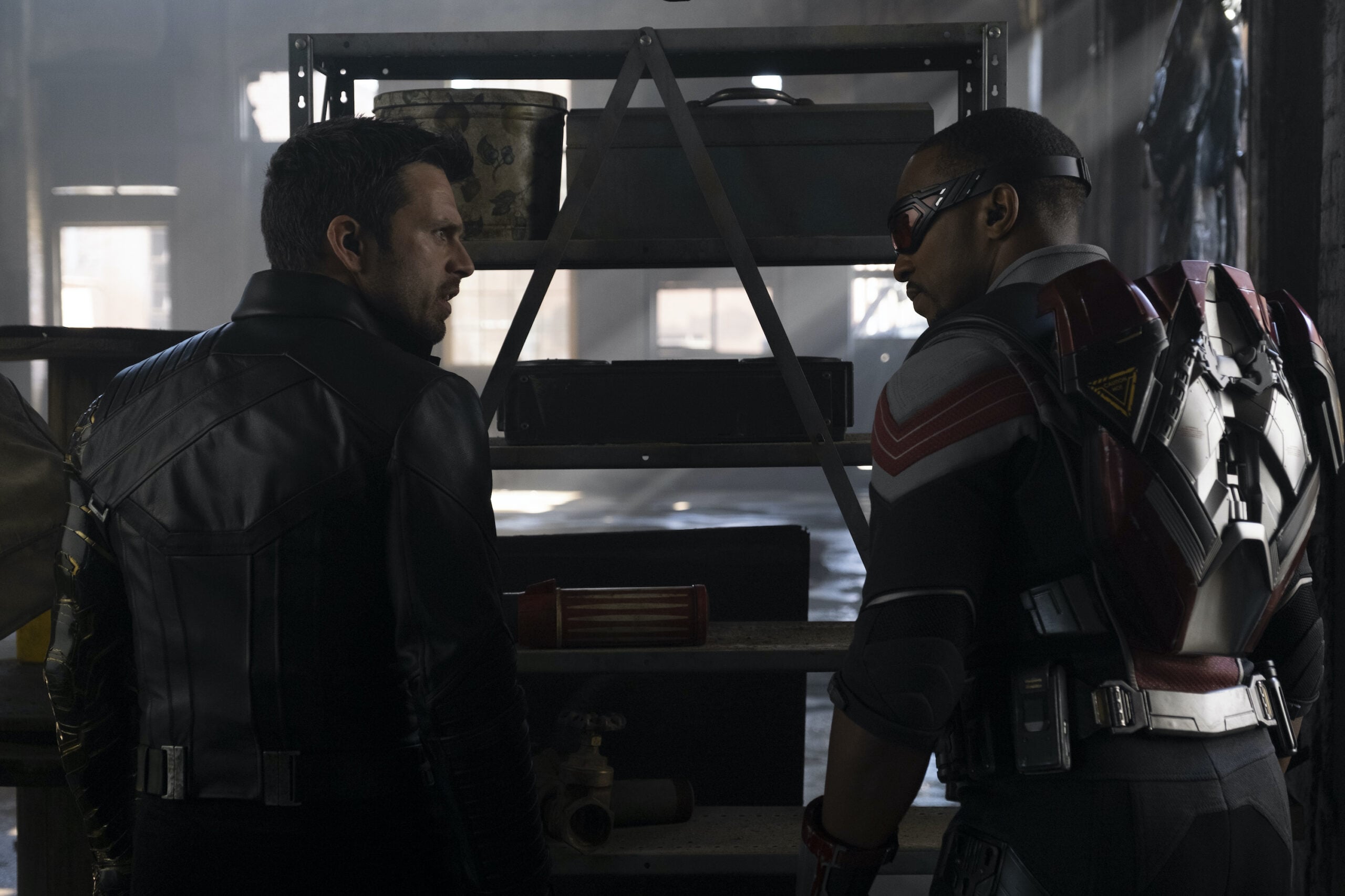 The Falcon and the Winter Soldier - Anthony Mackie as Falcon/Sam Wilson, Sebastian Stan as Winter Soldier/Bucky Barnes