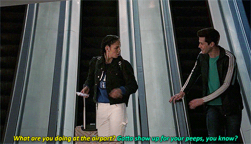 Pictured: Matt Cornett and Sofia Wylie as EJ Caswell and Gina Porter in High School Musical: The Musical: The Series