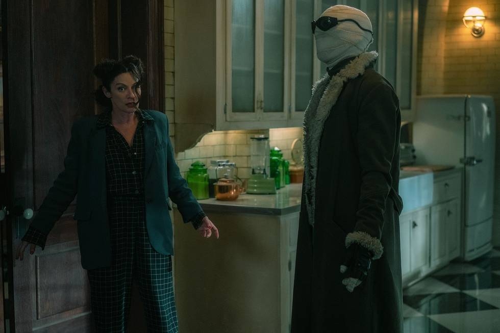 Doom Patrol Season 3 Episode 7, "Bird Patrol" -- Michelle Gomez, Matt Bomer
