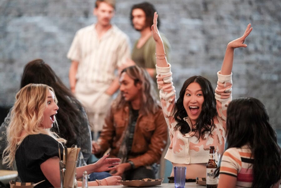 Emma Hunton as Davia and Kara Wang as Sumi in the season premiere of Good Trouble