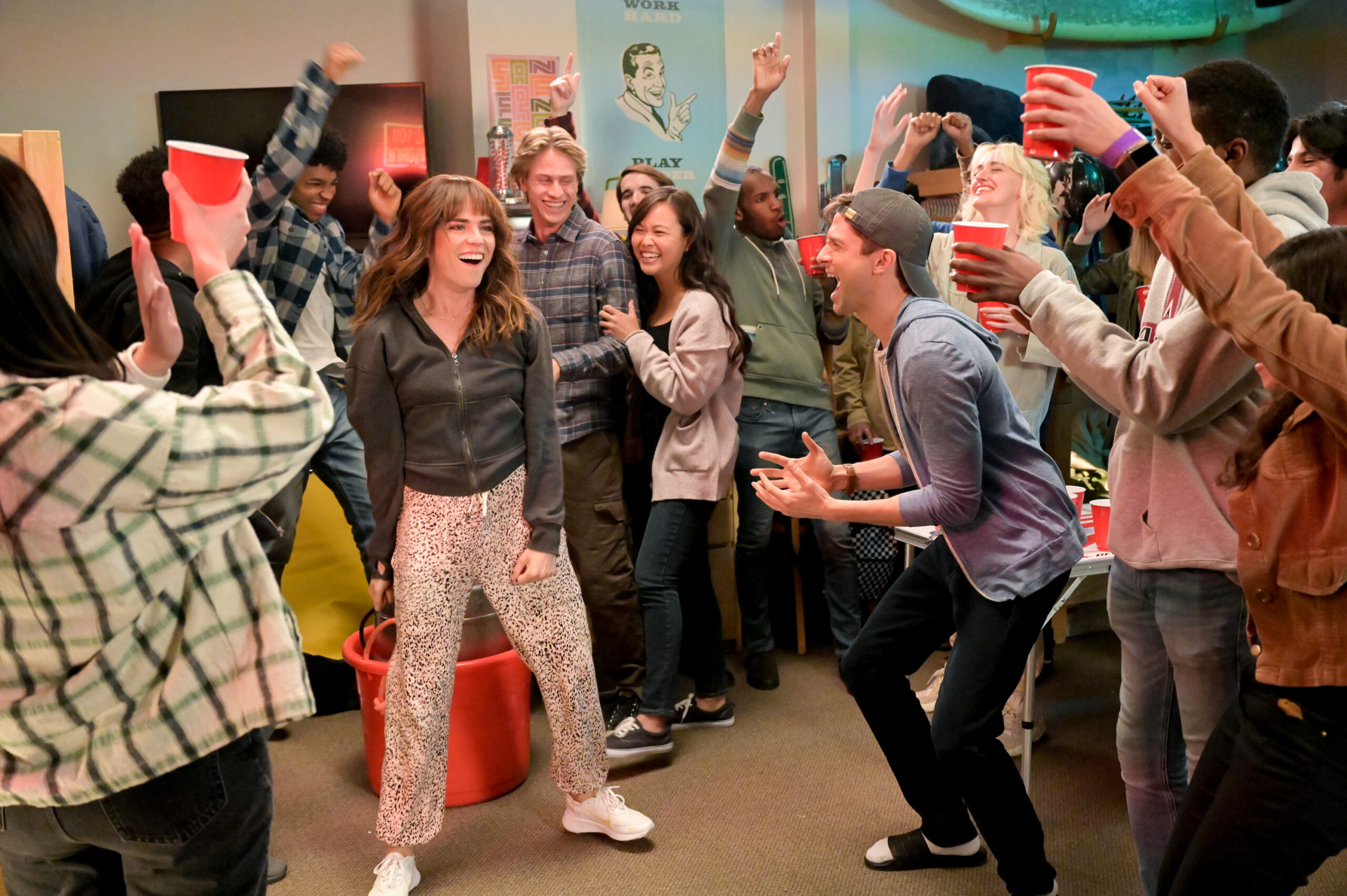 HOME ECONOMICS Season 2 Episode 16, “Keg of Light Beer, 0” KARLA SOUZA, TOPHER GRACE