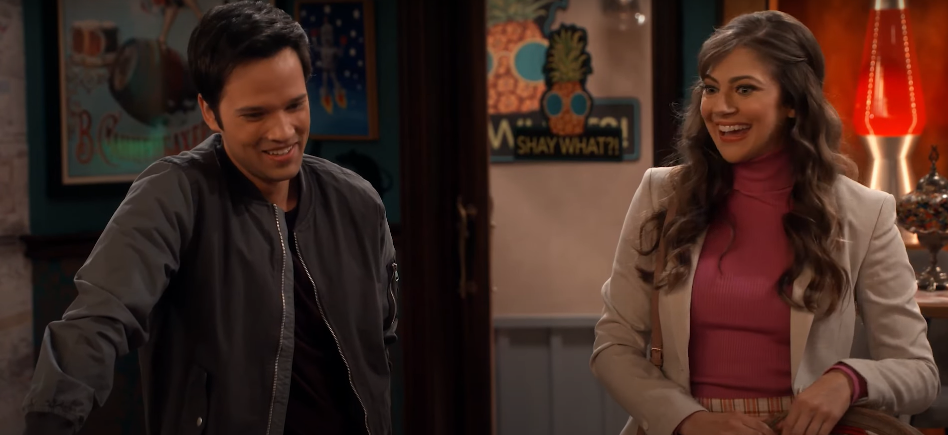 Nathan Kress and Mia Serafino