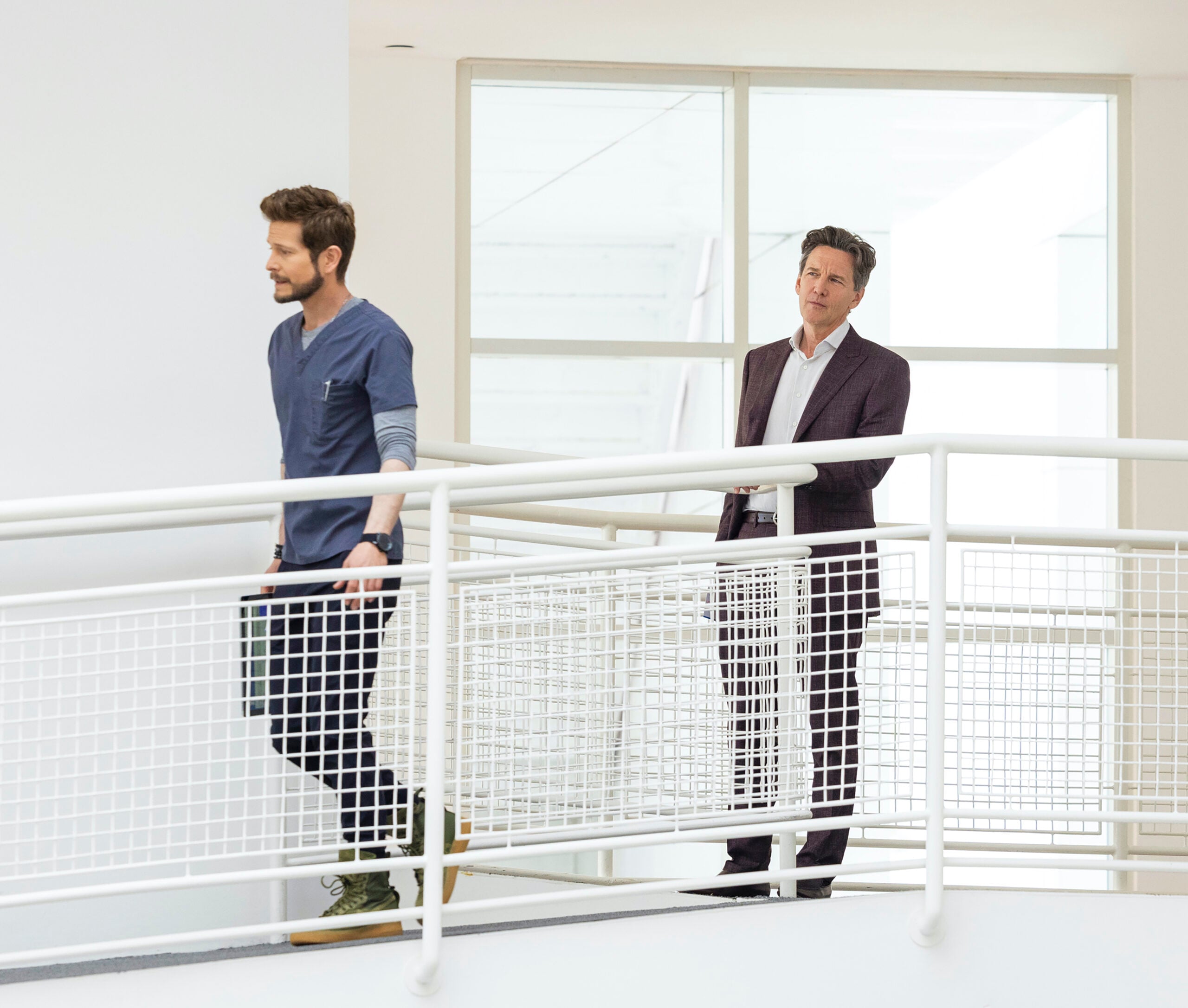 The Resident Season 5 Episode 22 - Matt Czuchry and guest star Andrew McCarthy