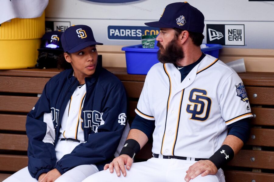 PITCH: L-R: Kylie Bunbury and Mark-Paul Gosselaar | Tell-Tale TV PITCH: L-R: Kylie Bunbury and Mark-Paul Gosselaar