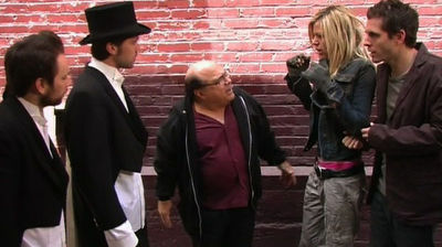 It's Always Sunny... Season 2 Episode 3 Pictured: Charlie Day, Rob McElhenney, Danny DeVito, Kaitlin Olson, Glenn Howerton