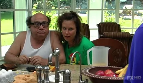 It's Always Sunny... Season 5 Episode 4 Pictured: Danny DeVito, Mary Lynn Rajskub